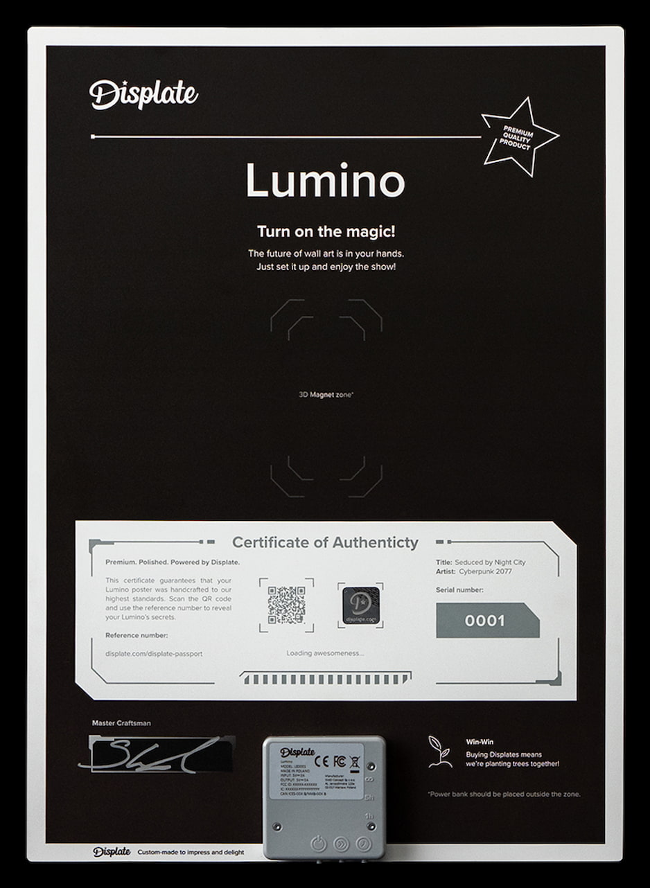 Seduced by Night City Lumino Poster Displate